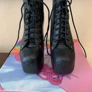 Jeffrey Campbell black boots Lita